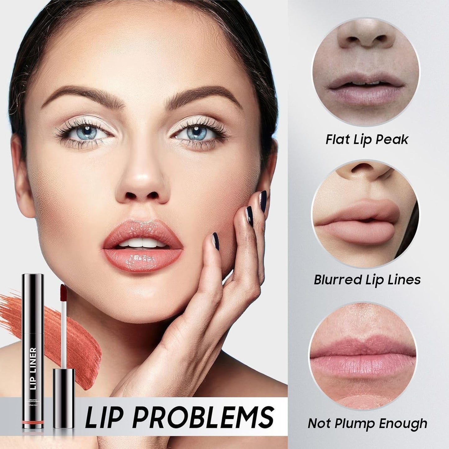 Lip Stain Peel Off - Lip Liner Long-wear & Waterproof Moisturizing Lip Stain with Matte Finish, Transfer-Proof, Non-Stick Cup Lip Tint Stay On All Day (Nude)