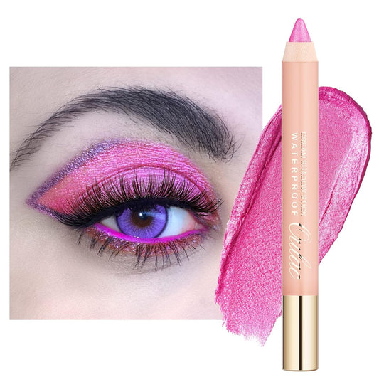 Oulac Waterproof Pink Eyeshadow Pencil for Long-Lasting Eye Looks - Easy to apply, Blendable and Smudge-proof, Vegan Beauty 3.8g, (13) Pink Vibes