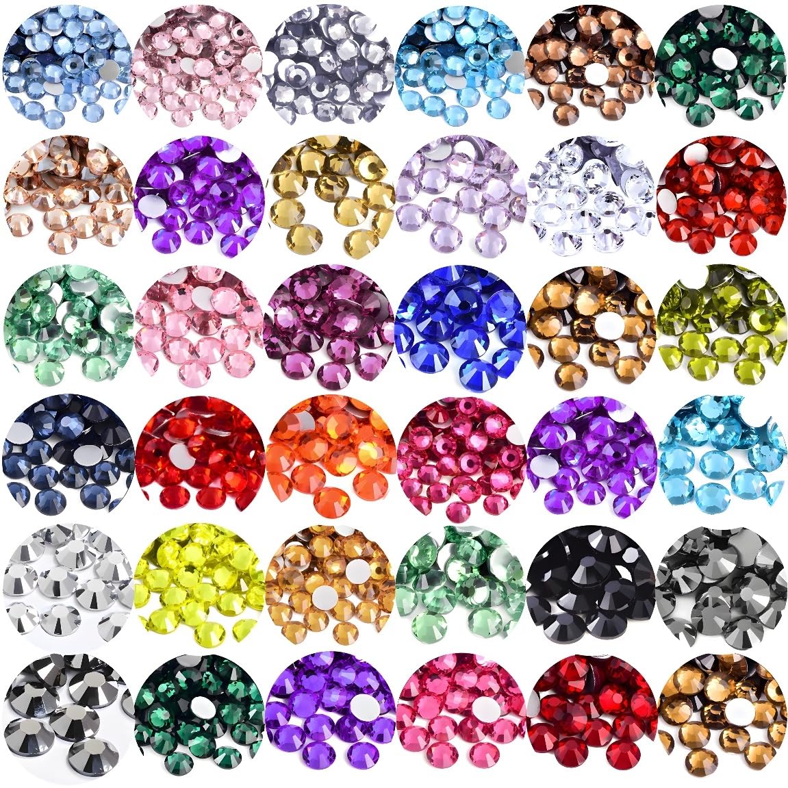 Flatback Rhinestones Round Gems for Nails Art and Crafts 4000Pcs SS12 3mm Glitter Crystals Stone DIY Bags Clothes Shoes (Dark Coffee)