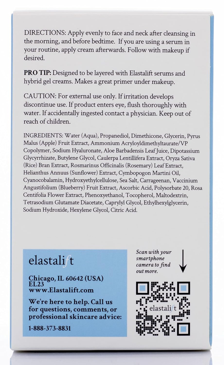 Elastalift Hyaluronic Acid Moisturizer + Vitamin C Face Cream | Anti Aging Cream Hydrating + Plumping Face Lotion For Women, Men, Dry Skin, Wrinkles, & Fine Lines | Facial Skin Care Products, 2 Fl Oz