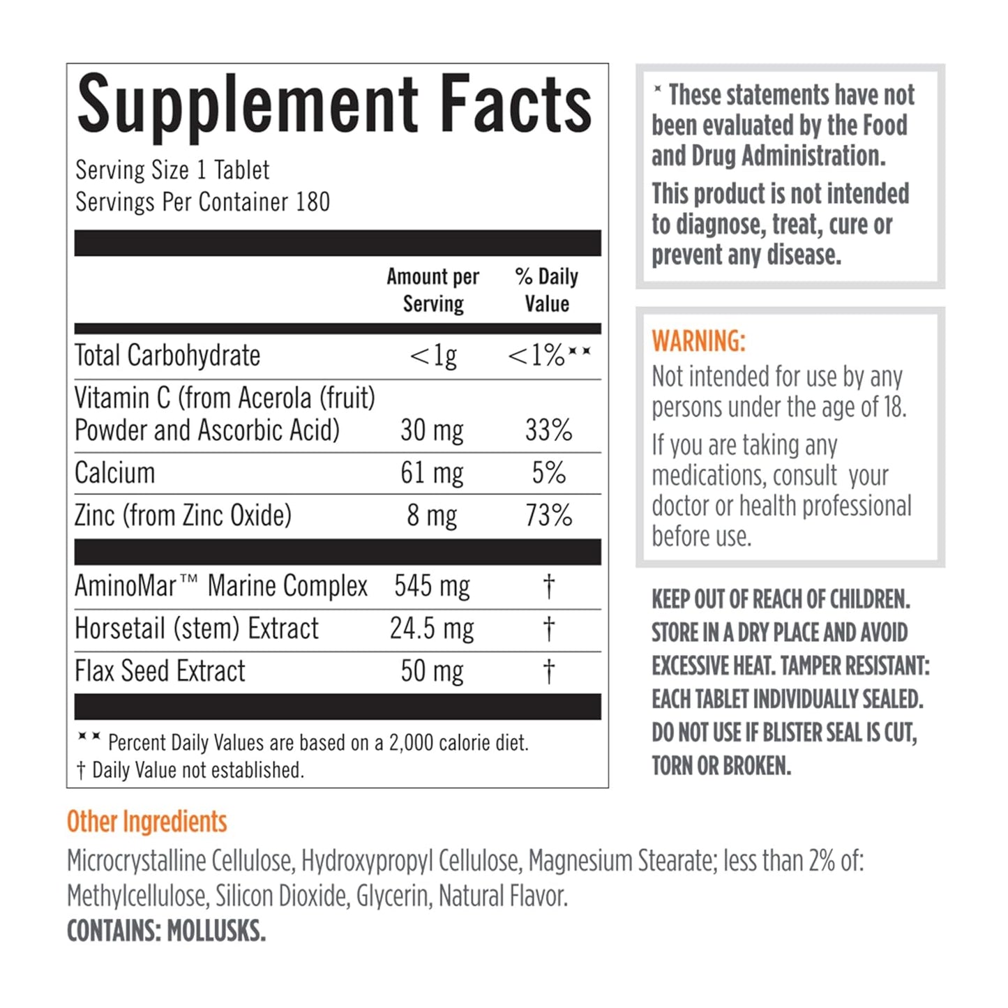 Viviscal Men's Hair Growth Supplements for Thicker Fuller Hair, Clinically Proven Collagen Complex, 180 Tablets 3 Month Supply