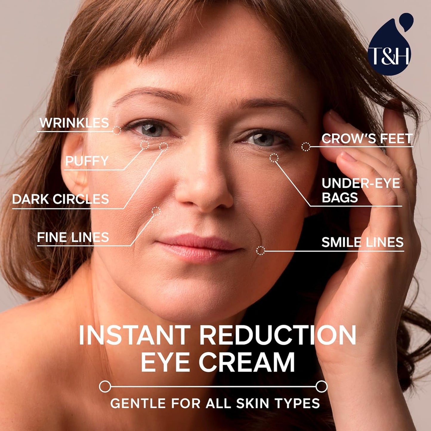 TEREZ & HONOR Anti-Aging Rapid Reduction Under-Eye Cream, Visibly and Instantly Reduces Wrinkles, Dark Circles and Eye Bags in 120 Seconds, Hydrates & Lifts Skin Rapid (0.34 fl.oz)