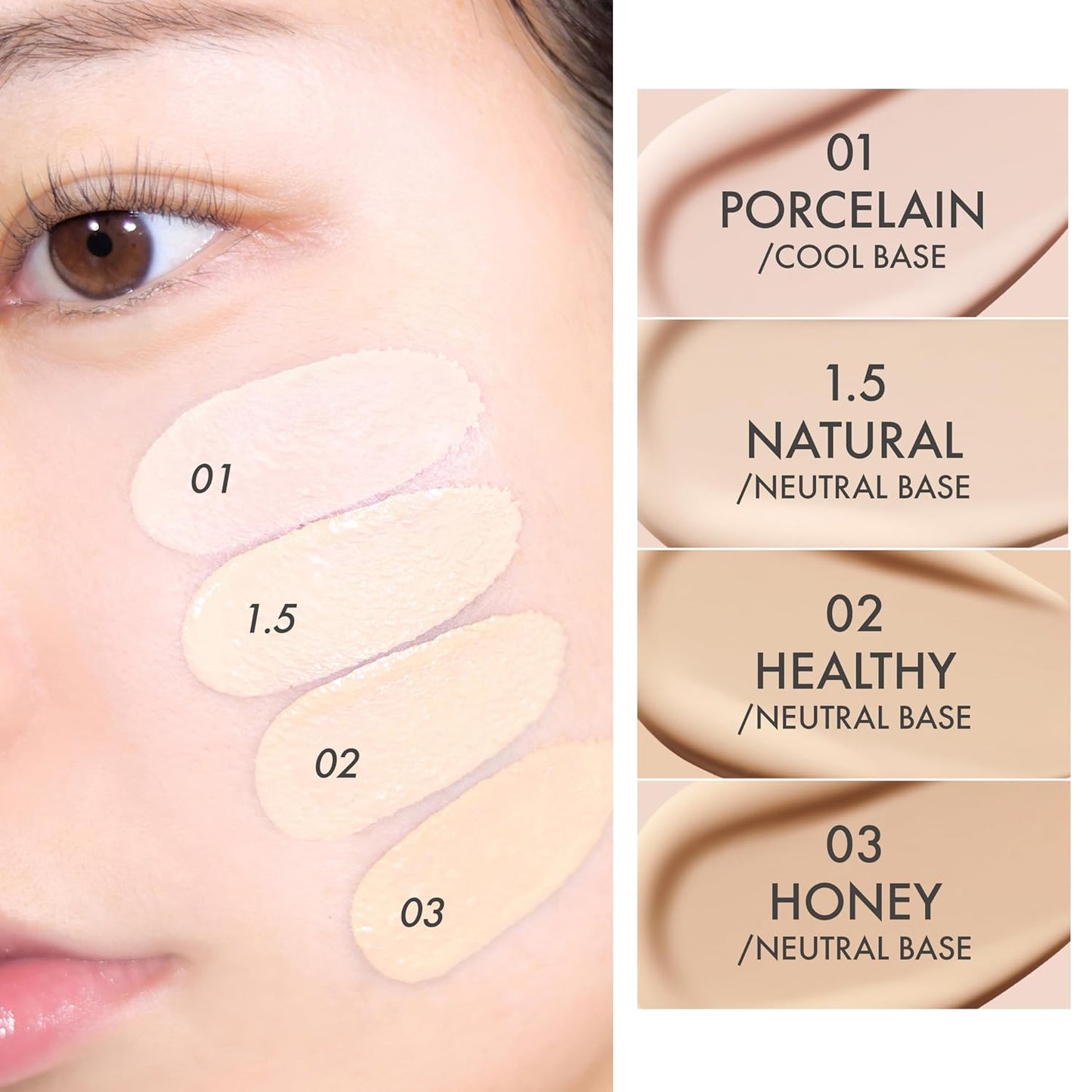 Amuse SEOUL Ceramic Skin Perfector Cushion Foundation Refill | Long-lasting, Lightweight, Semi-matte, Flawless Coverage, Hypoallergenic, Korean Beauty, Vegan(15g / 0.52 oz.) ([Refill] 03 HONEY)