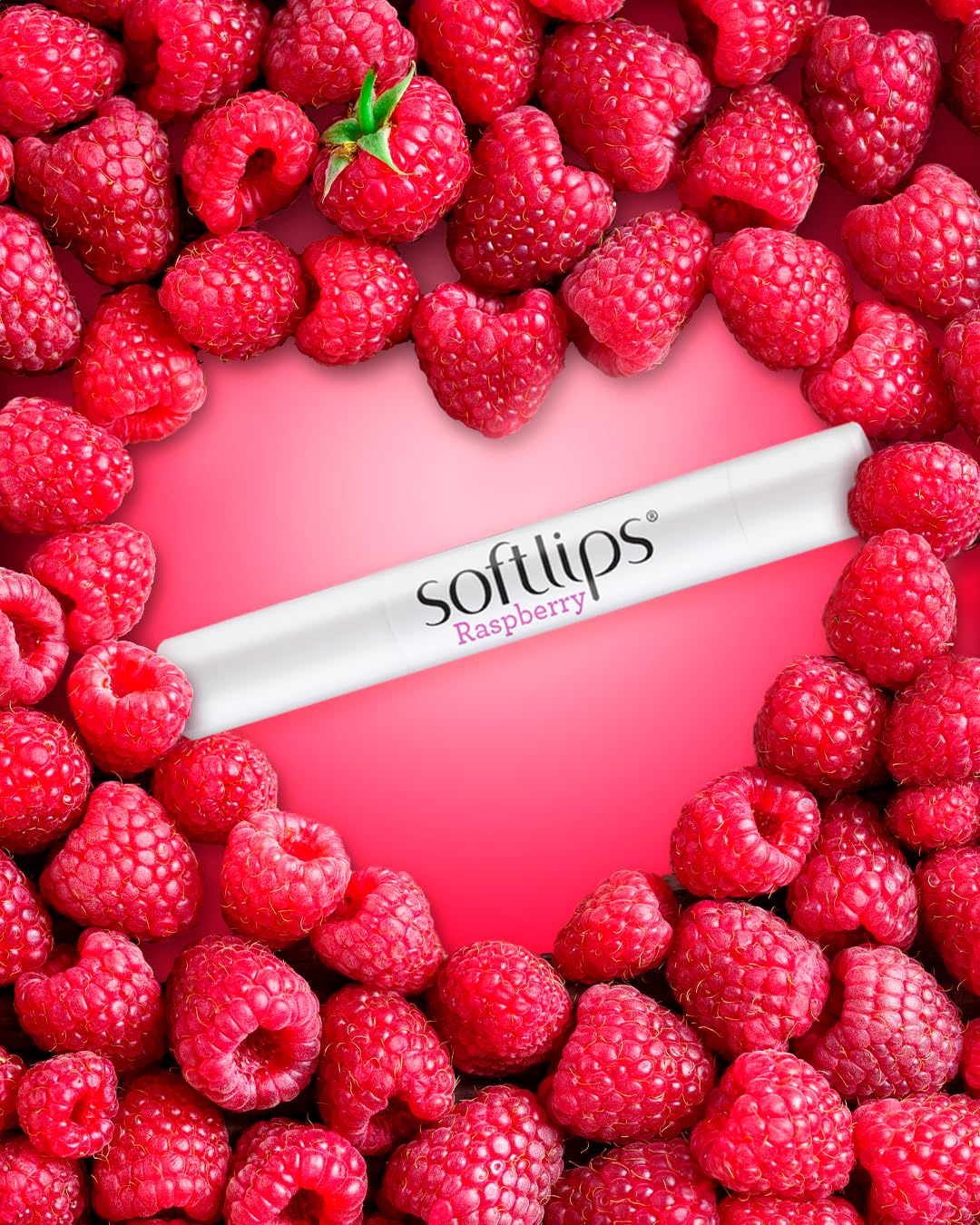 Softlips Raspberry Lip Balm with Green Tea Extract 2-Pack with SPF 20 - Hydrating Protection for Smooth, Delicious Lips