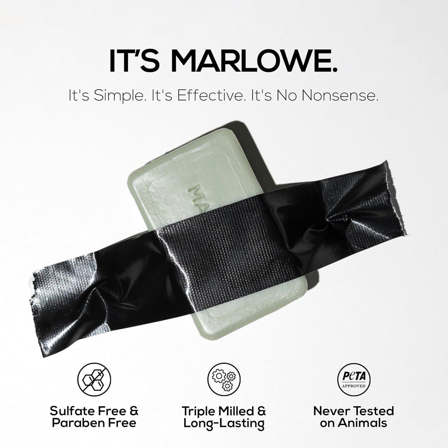 MARLOWE. No. 108 Lightly Exfoliating Soap Bar, 7oz (12 Bars) Polishing, Moisturizing & Cleansing Bar Soap for Men, Made with Natural Ingredients