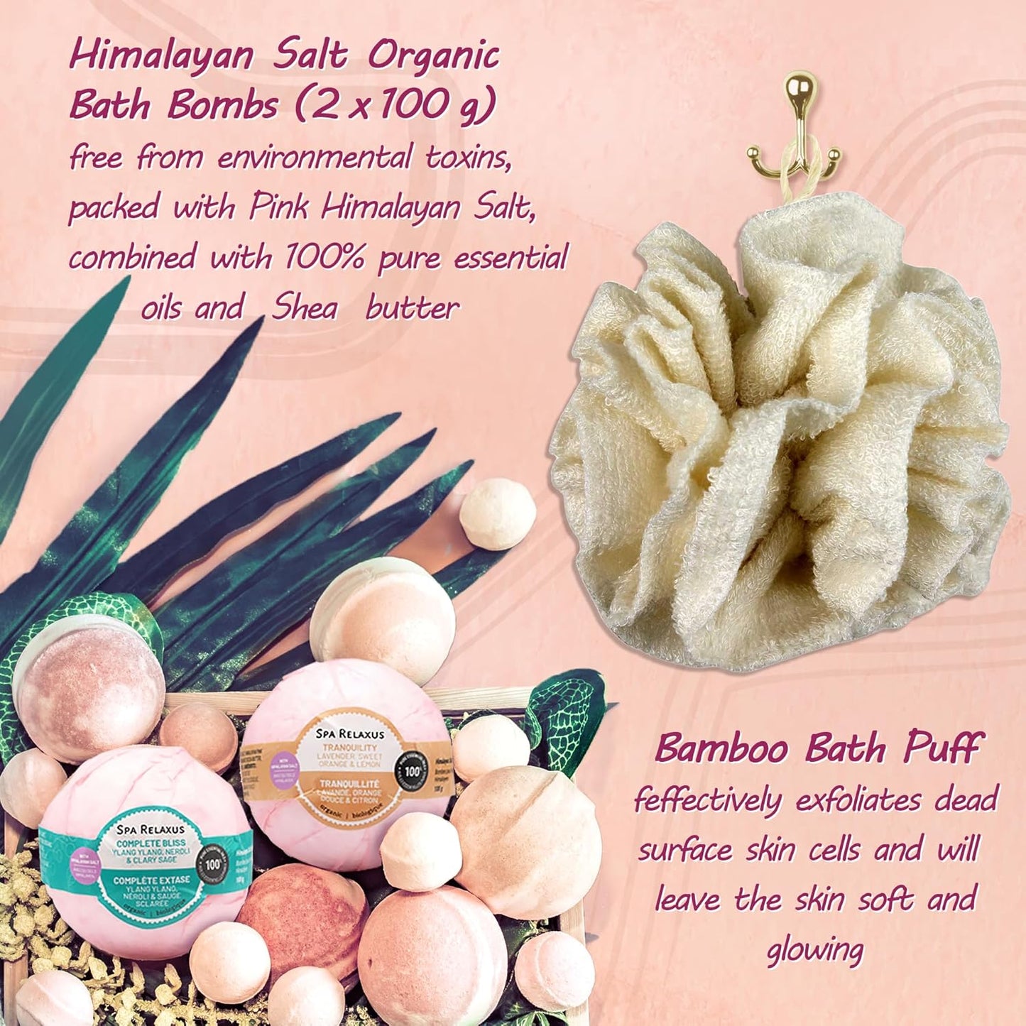 Spa Gift Baskets For Women - Premium Spa Gifts For Women With Cosmetic Bag, Bath Bombs, Handmade Spa Gift Set & Gift Boxes For Women - Mom Gifts, Birthday Gift Basket For Women