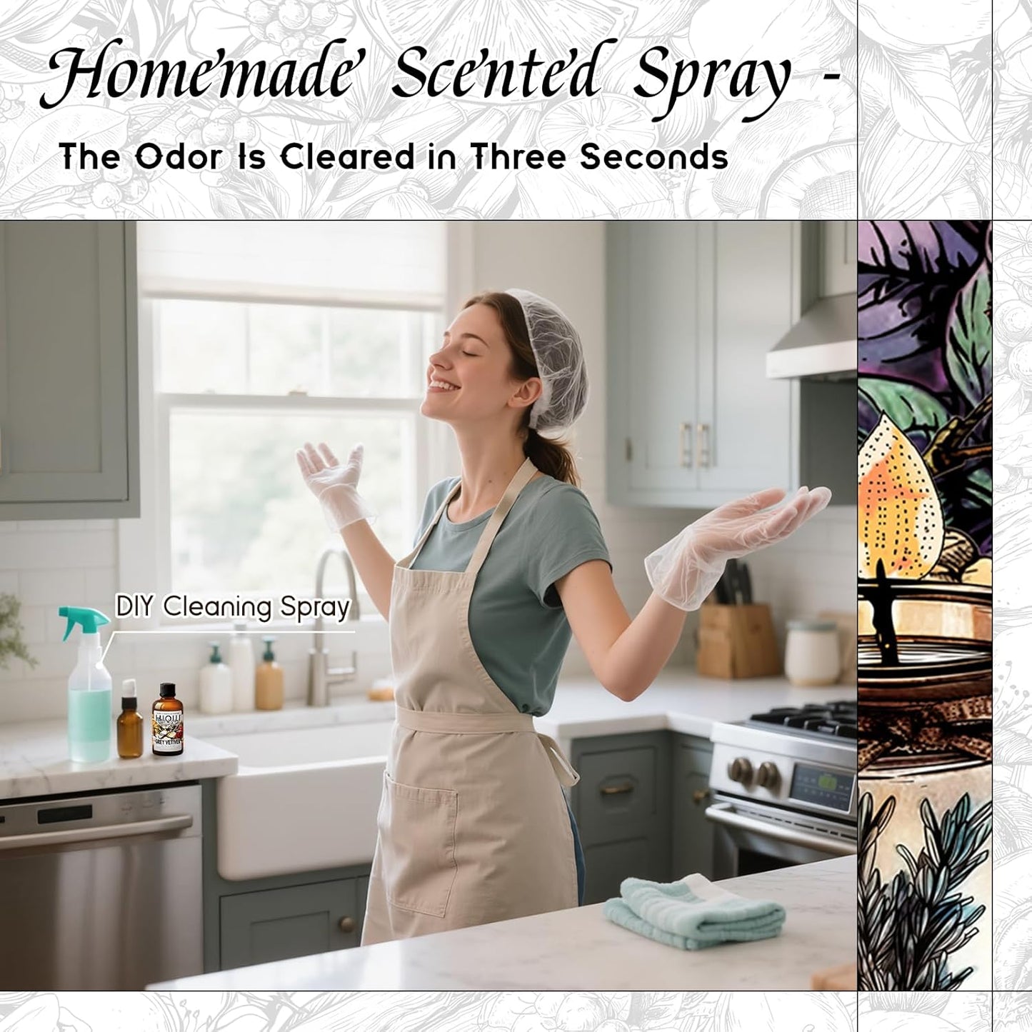 HIQILI Grey Vetiver Fragrance Oil - Perfect for DIY Candle, Soap & Air Freshening Spray Making, and Home Essential Oil Diffuser - 1 Fl Oz