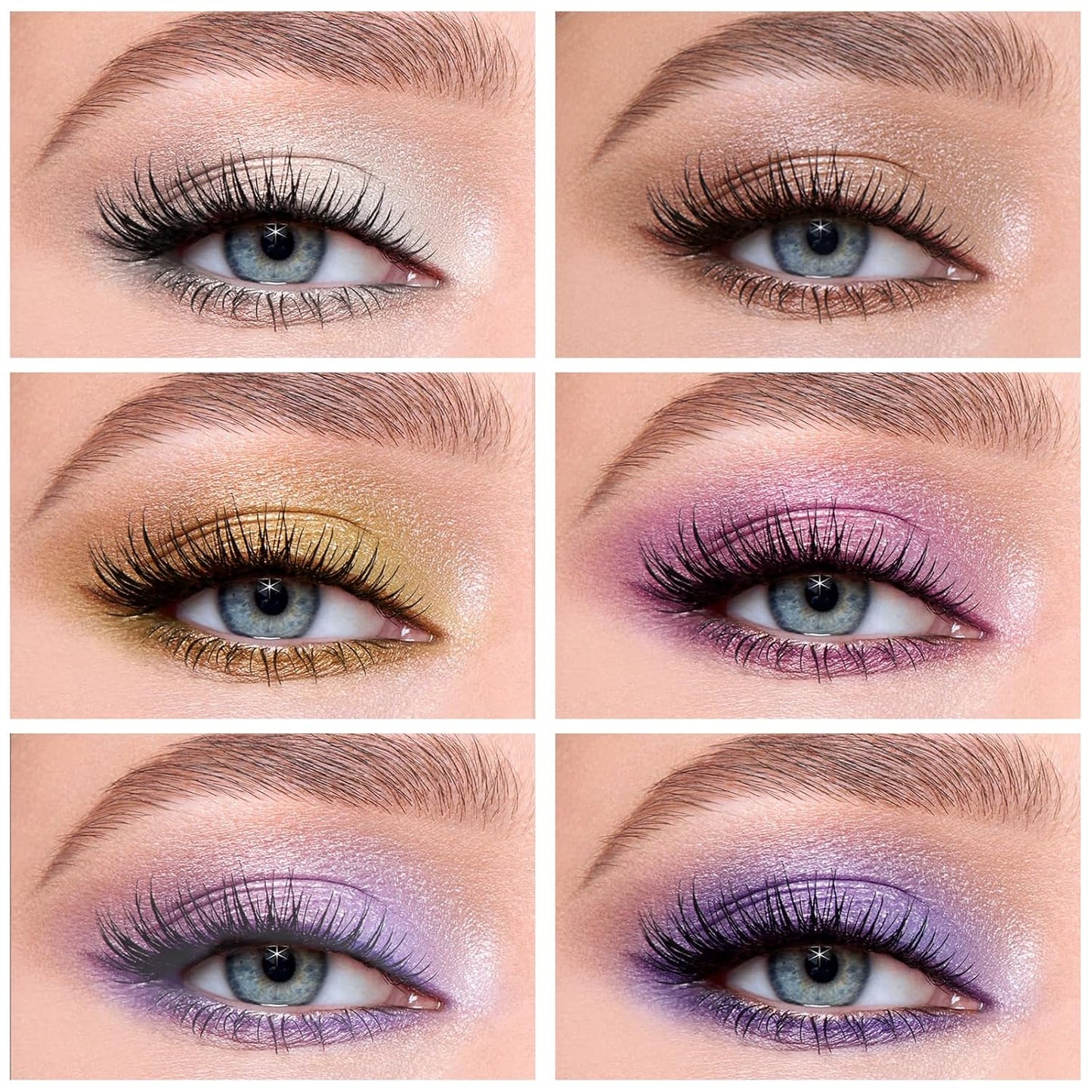 Boobeen 6PCS Cream Eyeshadow Stick Waterproof Pencil Crayon Eye Brightener Shimmer Pen Create Glitter Makeup, Easy to Use