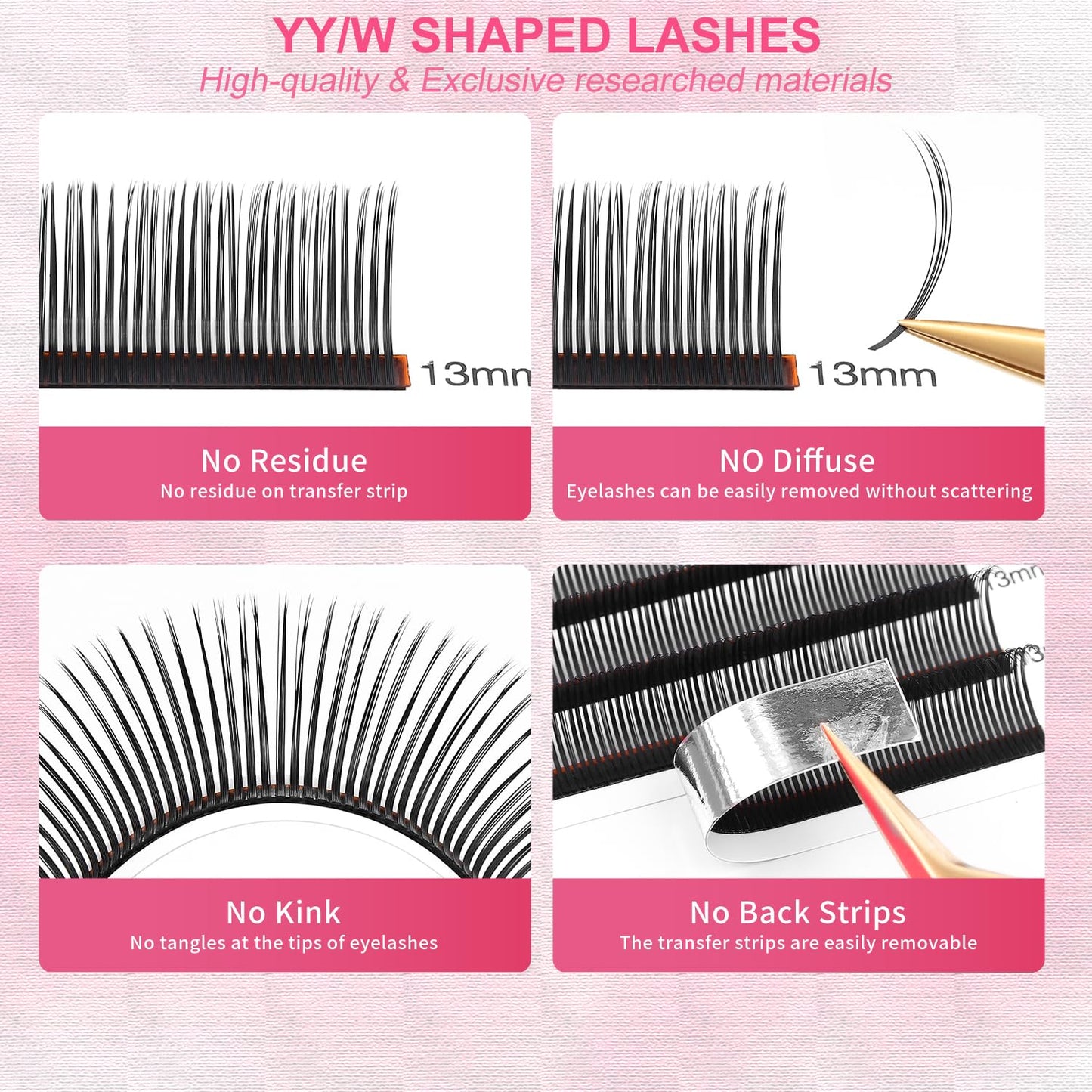 5D Flower Lash Extensions Spikes Lashes 0.07 Matte Black D Curl Lashes 11mm Volume Eyelash Extension Lash Trays Professional Use(5D Flower,0.07-D,11mm)