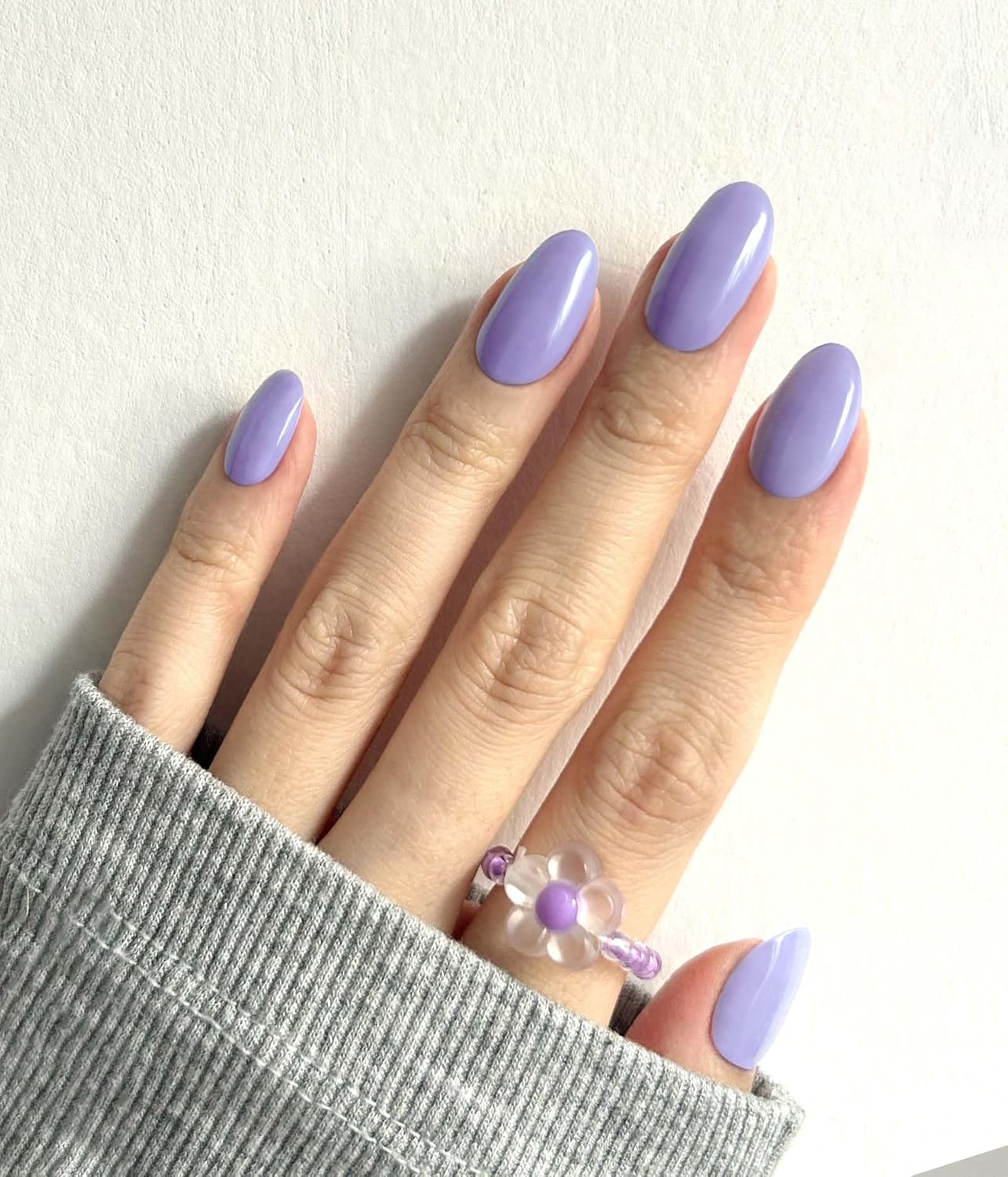 Nail Polish Strips - 22 Pcs Salon Quality Gel Nail Stickers - Long Lasting Wraps (Purple Evening in Paris)