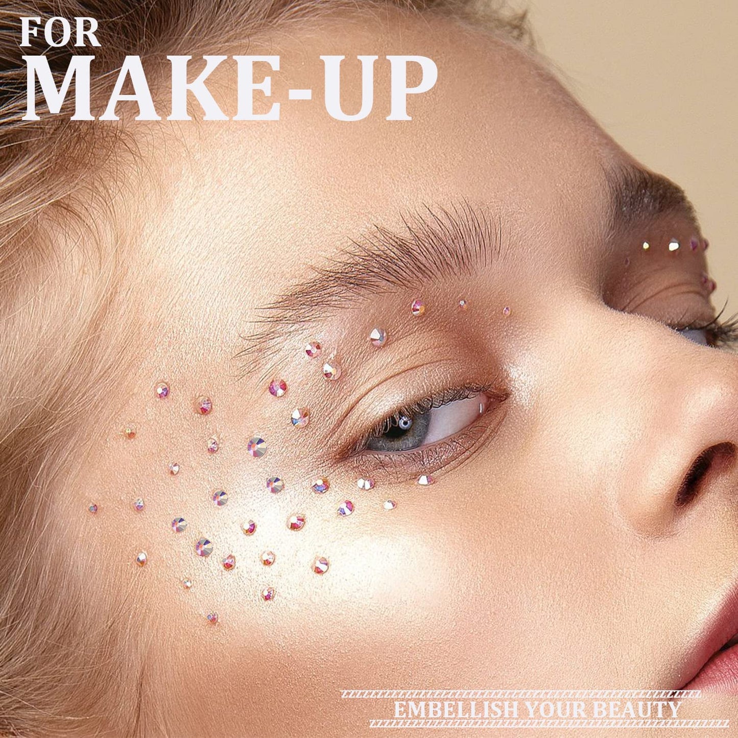 Two Packs of Flatback Rhinestones 4000 Pcs Nail Art Rhinestones Flatback Crystal AB Rhinestone with Picker Pencil and Tweezer for Nail Art and Decoration