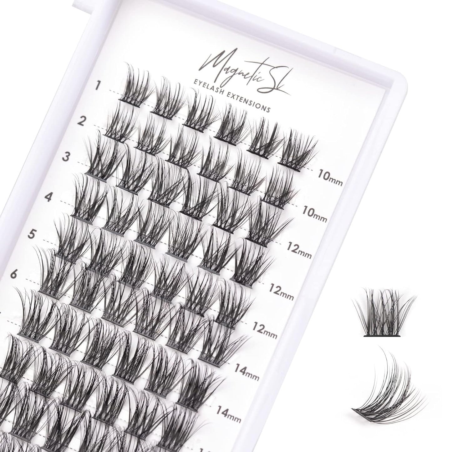 Cluster Lashes 72 Individual Lashes Clusters Eyelash Extensions False Eyelashes DIY Lash Extension Kit Reusable False Eyelashes Natural Look Mix 10-16mm C D Curl-DM06