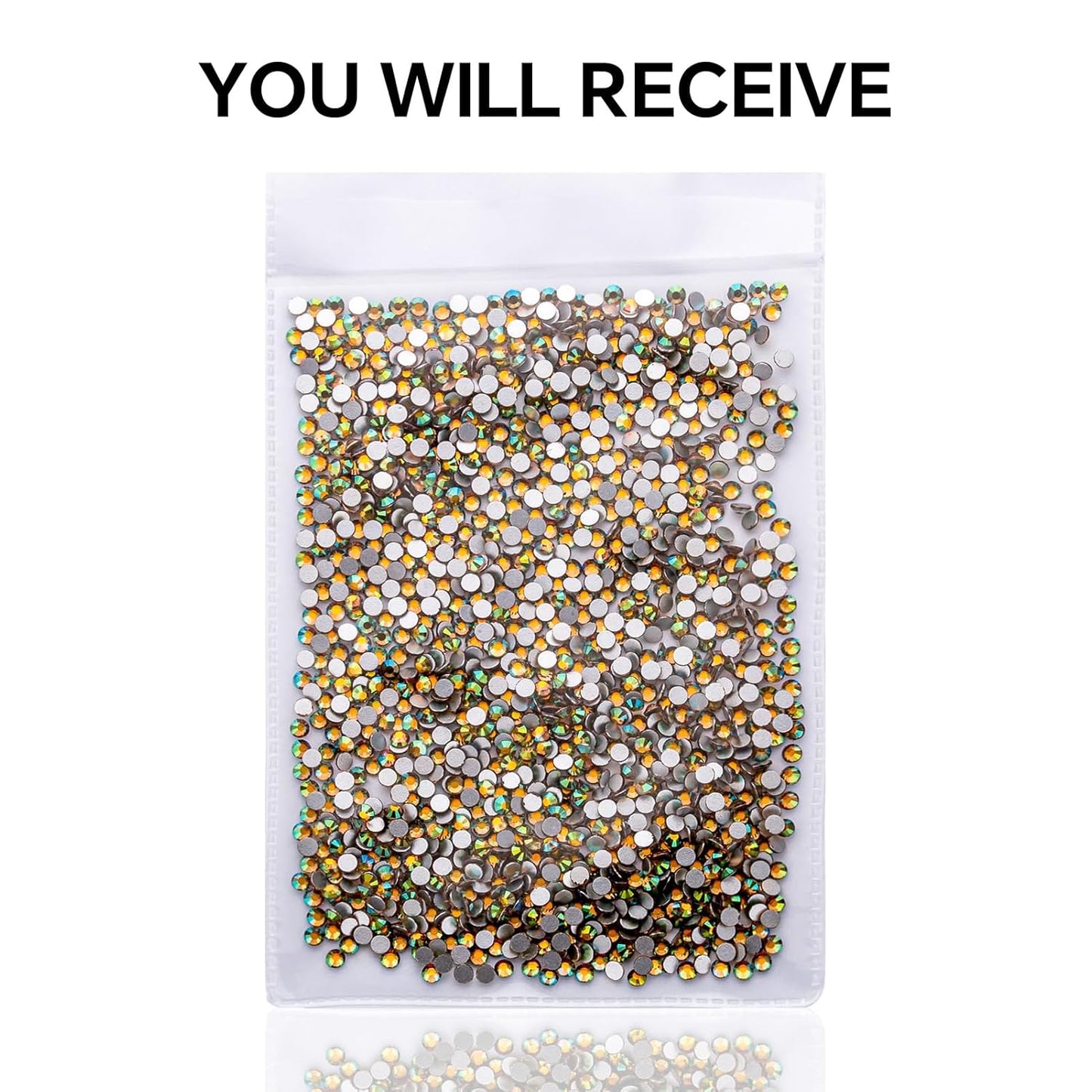 1440Pcs Dawn Light Crystal Rhinestones,Glass Flatback Rhinestones Mini Gemstones for Nail Face Makeup Art Crafts Clothes Decoration-(SS4,1.6mm,Dawn Light)