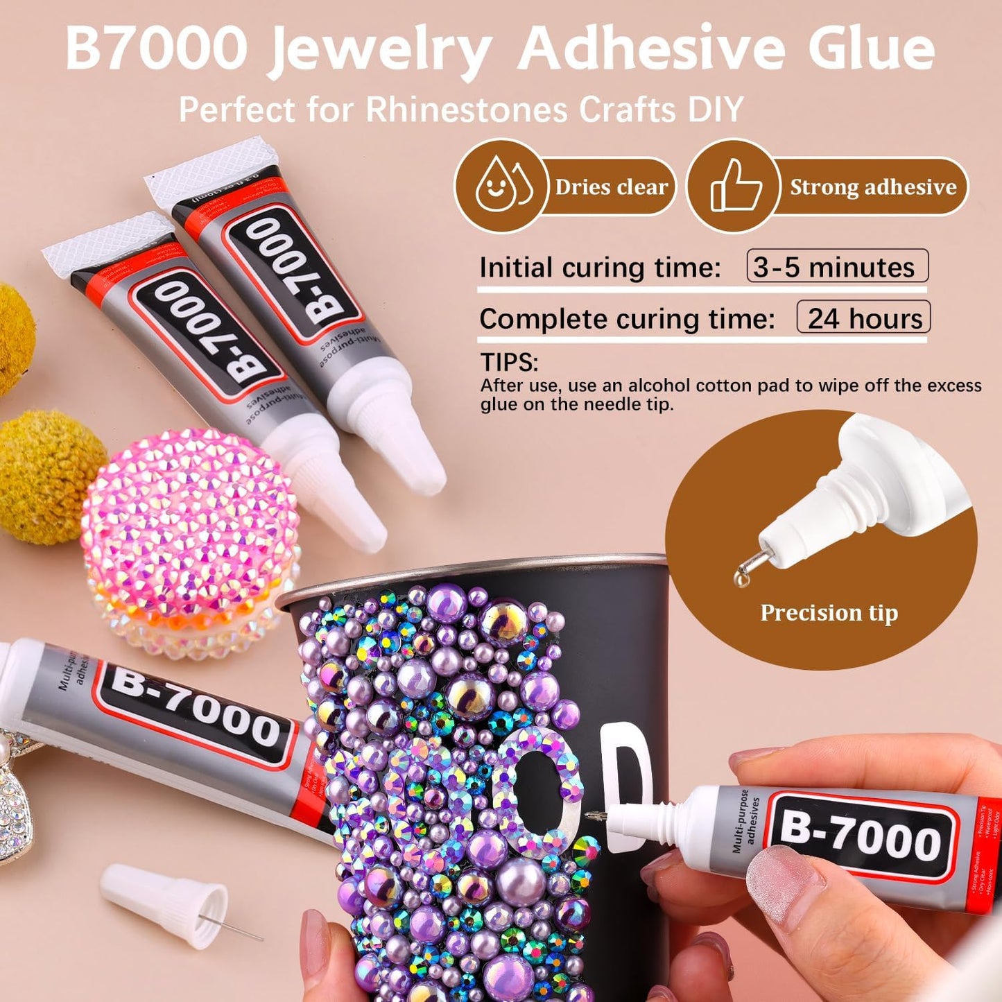 9000PCS Flatback Pearls and Rhinestones for Crafting, Green 3-10mm Resin Rhinestones and Half Pearls for Bedazzling, Nail Art and Dec with 3pcs B7000 Jewelry Glue, Tweezer and Pickup Pencil