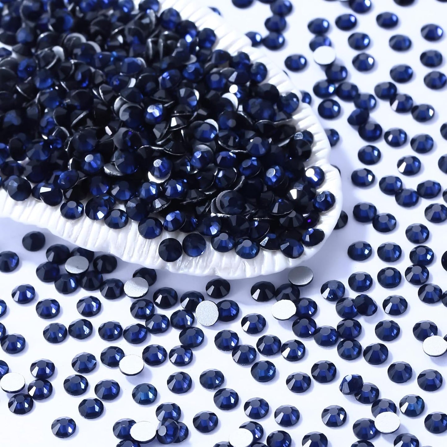 Montana Flatback Rhinestones, Glass Rhinestones for Nail Art and Craft, Glue Fix, Loose Crystal Gemstones(Montana, SS4, 1440pcs, 1.5-1.7mm)