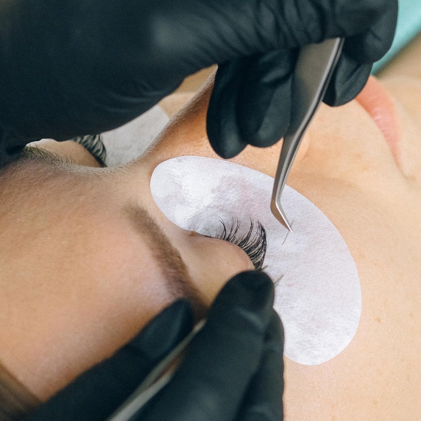 100 Pairs Under Eye Patches, Isolation Eyelash Extension Pads, Under Eye Gel Pads for Pro Salon and Individual, DIY Lashes Extension Supplies (Gold)