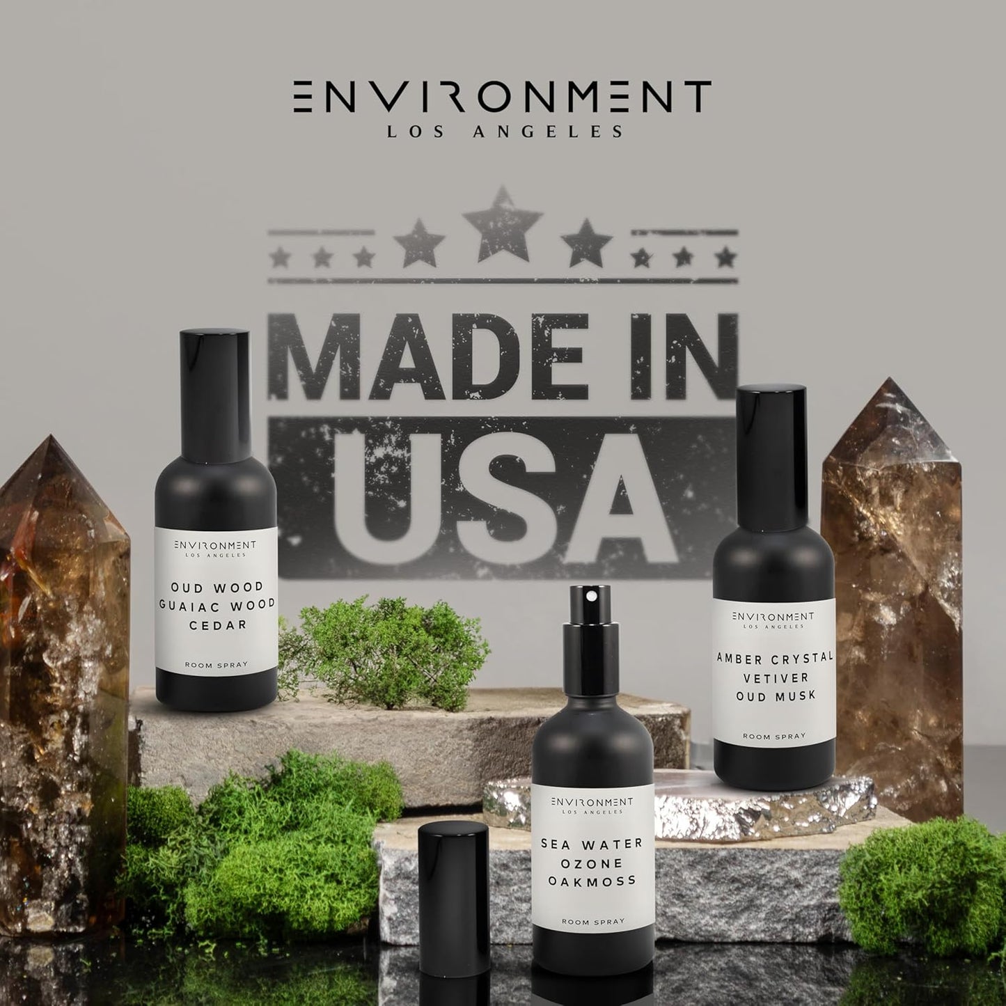 ENVIRONMENT Inspired by 5-Star Hotels DBCH Room Spray, 100ml Air Freshener (Green Tea | Orange | Lemongrass) Home Fragrance Accessories, Room Perfume, Room Deodorizer, Vegan & Cruelty-Free