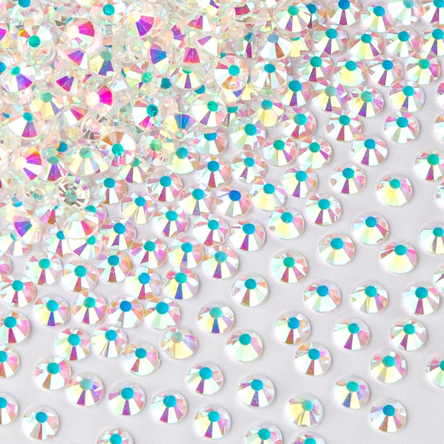 1440Pcs Transparent AB Crystal Rhinestones,Glass Flatback Rhinestones Gemstones for Nail Face Makeup Art Crafts Clothes Decoration -(SS16,4.0mm,Transparent AB)