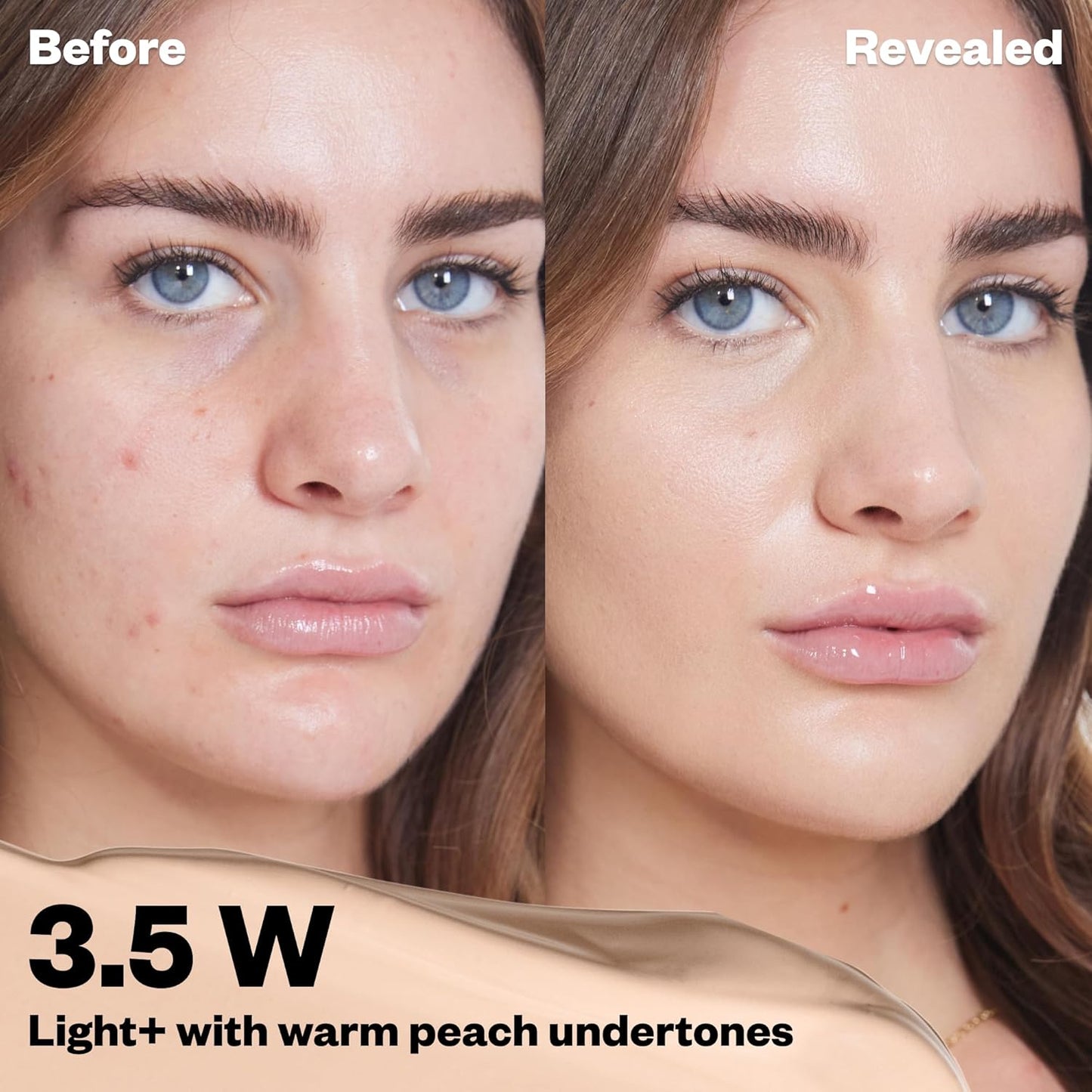 Kosas Revealer Concealer - Medium Coverage Makeup with Hyaluronic Acid, Conceals Dark Circles Under Eyes, Dark Spots and Blemishes + Brightens, Hydrates, Long-Lasting & Vegan,(Tone 3.5 W)