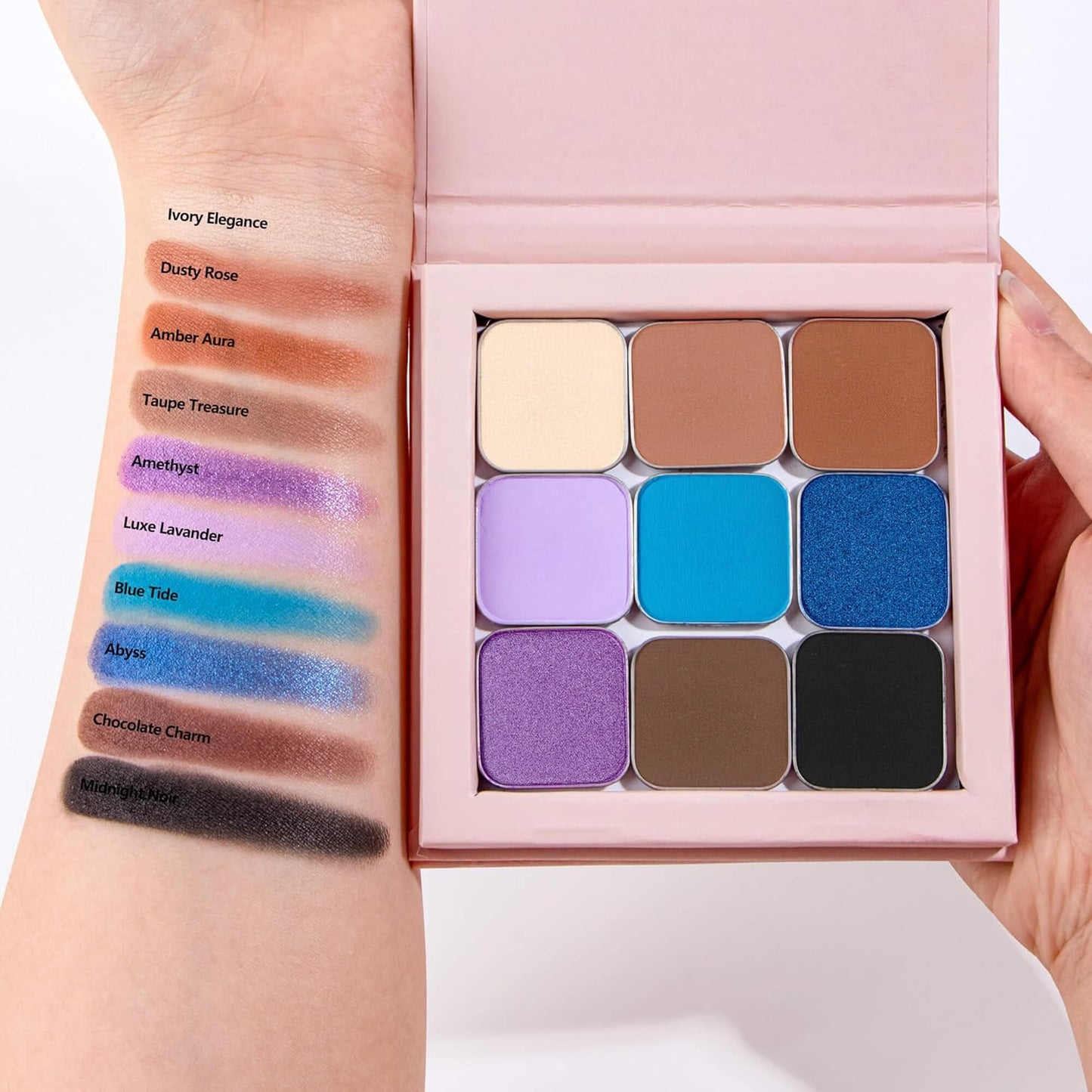 Matte Eyeshadow Single Pan Soft Pastel Purple, Blendable Natural Matte Finish, Highly Pigmented, Magnetic Refill for Custom Palette (Luxe Lavander)