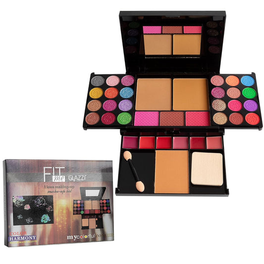 All in One Makeup Kit - 36 Eyeshadow Palette, 28 Lip Gloss, 4 Concealer, 3 Blusher, 1 Highlight & Contour, Bronzer, Glitter Cream, 1 Brush - Face Eye Make Up Set Gift for Beginners And Pros