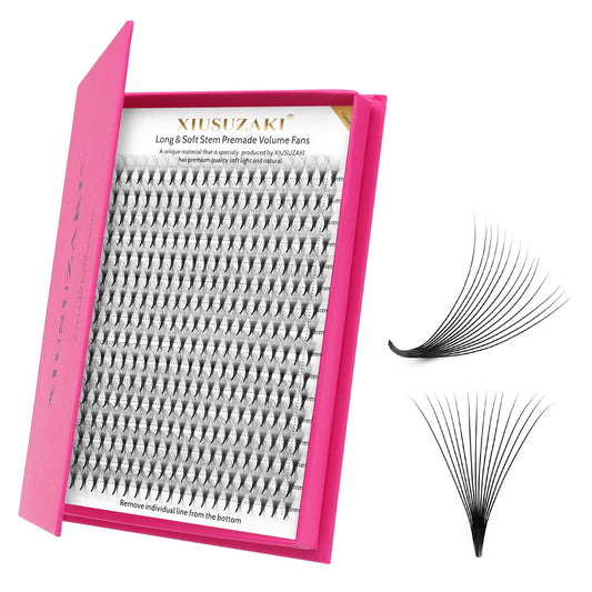 Premade Fans Eyelash Extensions 14D Volume Lash Extensions 0.07 Thickness Eyelash Extension C Curl Premade Lash Fans Mix 9-16mm Fluffy Soft Handmade Lash Fan(14D-0.07-C,9-16mm)