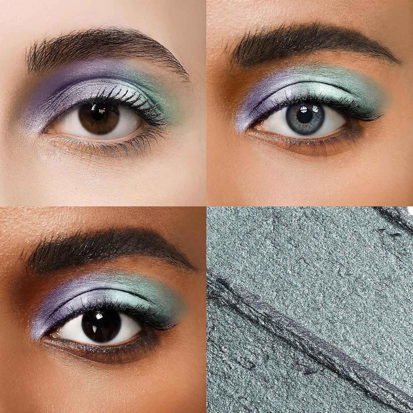 Cream Waterproof Hypoallergenic Eyeshadow Stick, long wear Metallic Glitter Matte Eye Shadow Pencil With Makeup Brush, Eye Brightener, 51 Diamond Metallic