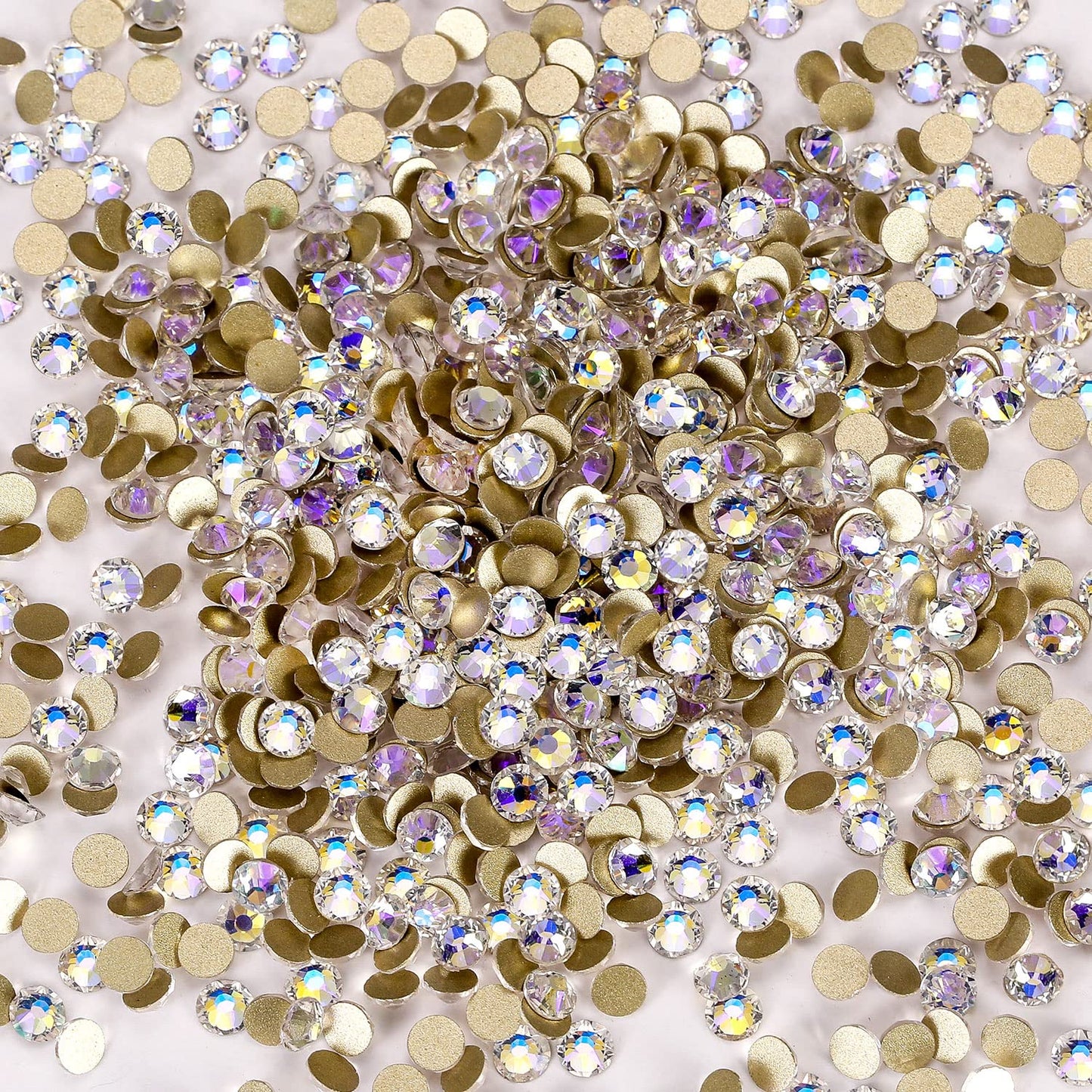 Novani Moon Night Rhinestones 1440pcs Flat Back Round Rhinestone Style 2088 Sparkly Crystal Gemstones for Nail Art and Crafting SS16,3.8-4.0mm