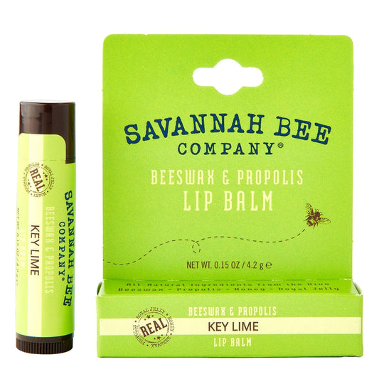 Savannah Bee Lip Balm Hanger 0.15 oz - Invigorating Mint Flavor - Natural Ingredients for Supple, Soft Lips - Convenient Hanger Design (.15 Oz, Key Lime)