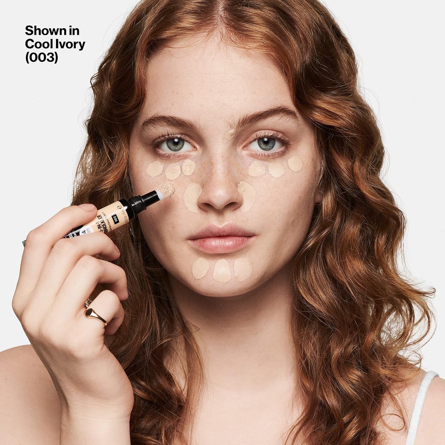 Revlon ColorStay Skin Awaken 5-in-1 Concealer, Lightweight, Creamy Longlasting Face Makeup with Caffeine & Vitamin C, For Imperfections, Dark Circles & Redness, 003 Cool Ivory, 0.27 fl oz